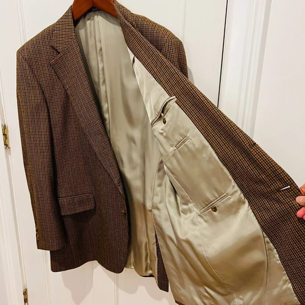 Paul Stuart Wool Sport Coat Blazer Jacket Size 46 Long